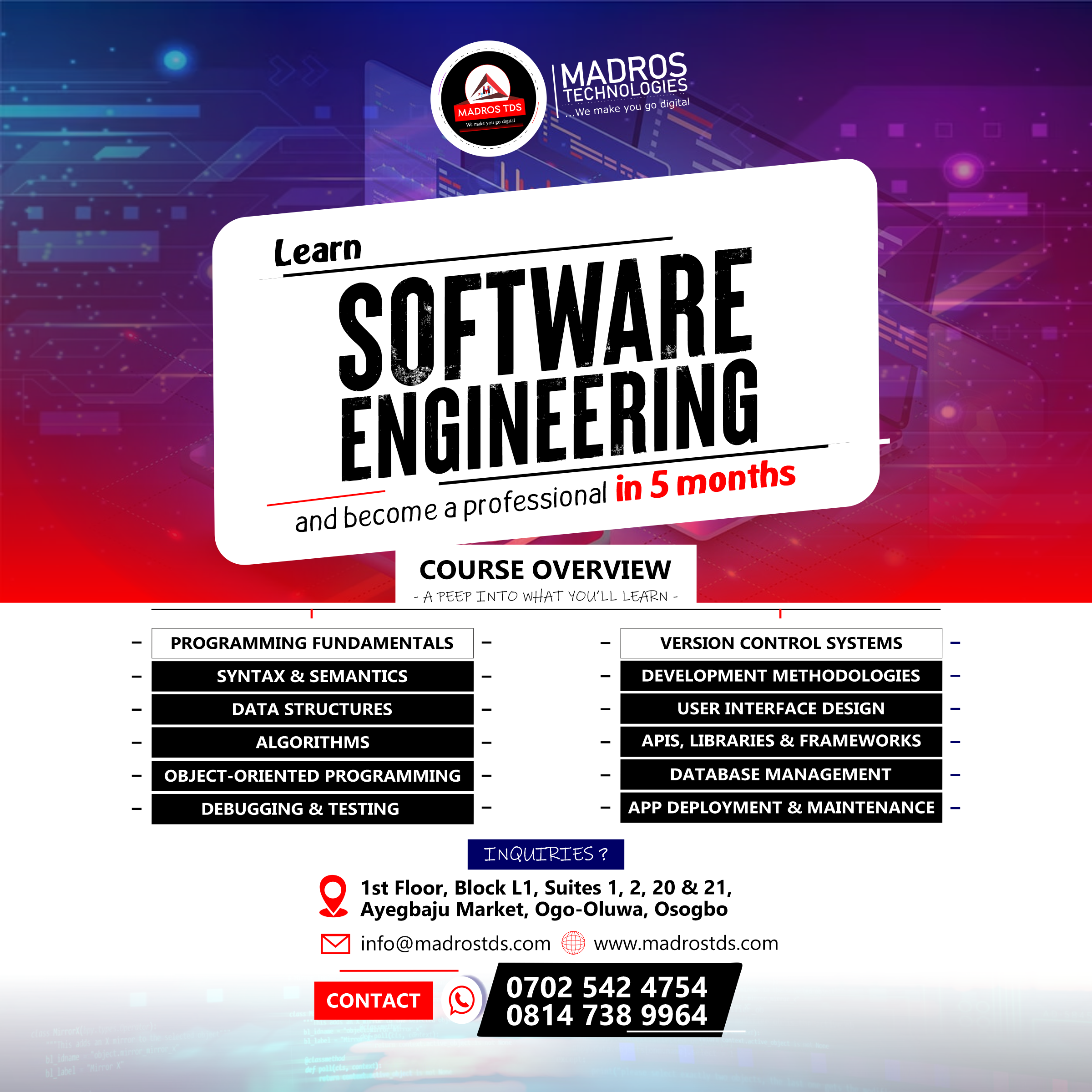 Software Development Professional Tech Skill in Osogbo